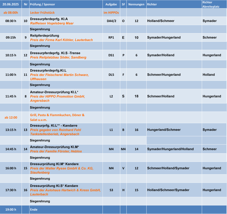 20.06.2025 Zeiteinteilung Wartenberg-CUP 2025 20.06.2025 Zeiteinteilung Wartenberg-CUP 2025